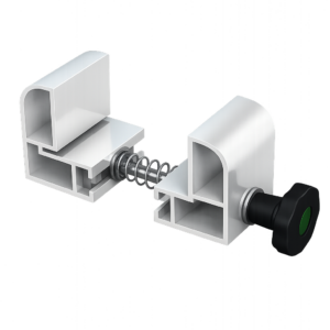 Podestklammer GT Stage Deck zur sicheren Verbindung von Bühnenpodesten im DryHire Eventtechnik Einsatz