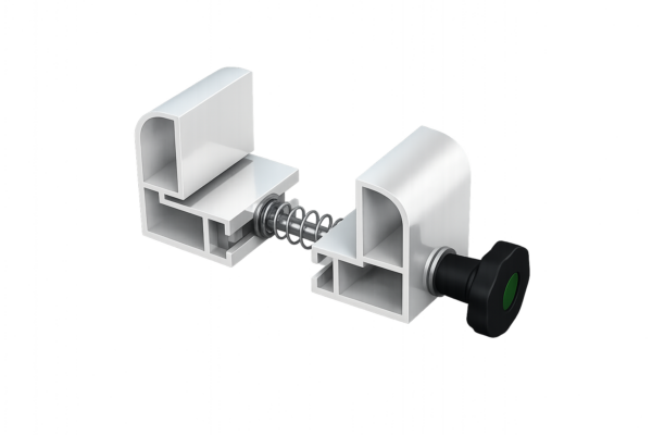 Podestklammer GT Stage Deck zur sicheren Verbindung von Bühnenpodesten im DryHire Eventtechnik Einsatz