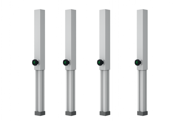 GT Stage Deck Steckfüße 60 bis 100 cm höhenverstellbare Bühnenfüße 4er Set DryHire Eventtechnik