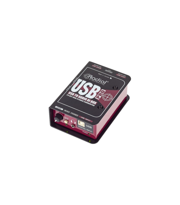 Radial USB-Pro Stereo DI Box mit USB Audio Interface für professionelle Audioanwendungen