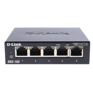 D-Link DGS-105 5-Port Gigabit Netzwerk-Switch für schnelle LAN-Verbindungen