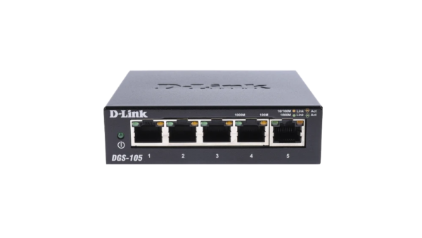 D-Link DGS-105 5-Port Gigabit Netzwerk-Switch für schnelle LAN-Verbindungen