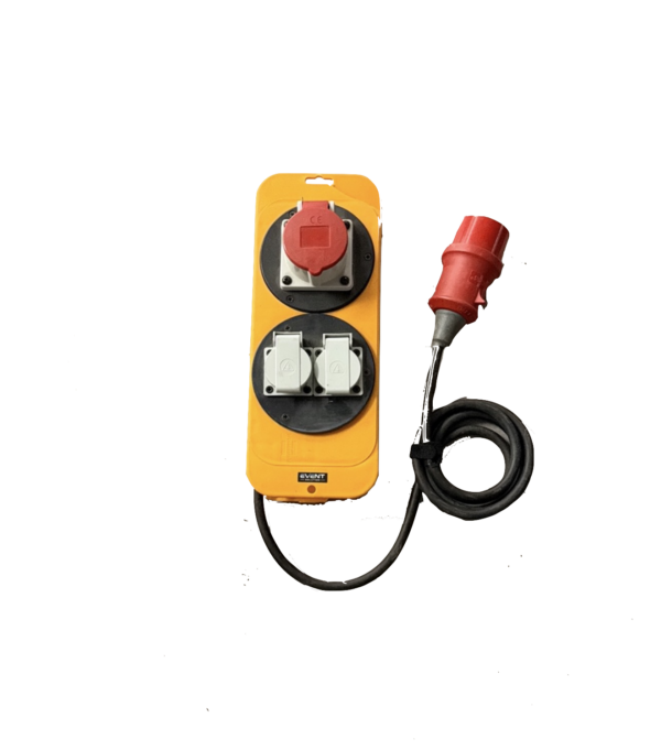 CEE16 Stromverteiler zur Verteilung eines 400V Starkstromanschlusses auf mehrere Steckdosen