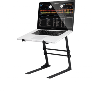 Laptopständer aus Metall zur ergonomischen Erhöhung eines Laptops auf dem Schreibtisch