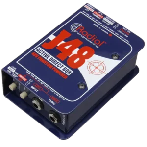 Radial J48 aktive DI Box für professionelle Audio- und Bühnenanwendungen