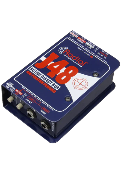 Radial J48 aktive DI Box für professionelle Audio- und Bühnenanwendungen